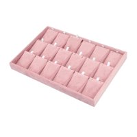 Magideal - Almacenamiento Organizador De Joyas, Exhibición De Inserción De Cajón De Joyería De Terciopelo Para Exhibición De Tienda, Mostrador De Tienda, Regalo , Bandeja Collar Ros Bandeja Collar Rosa