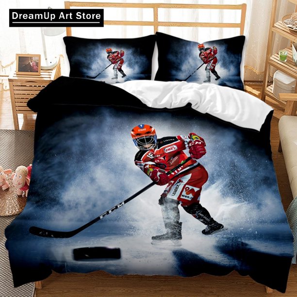 Ice Hockey Sport Bedding Set Duvet Cover Bed Set Quilt Cover Boys Adult Home Textile