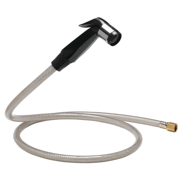 Rociador para fregadero de cocina Plumb Craft 7635100T, negro, con manguera
