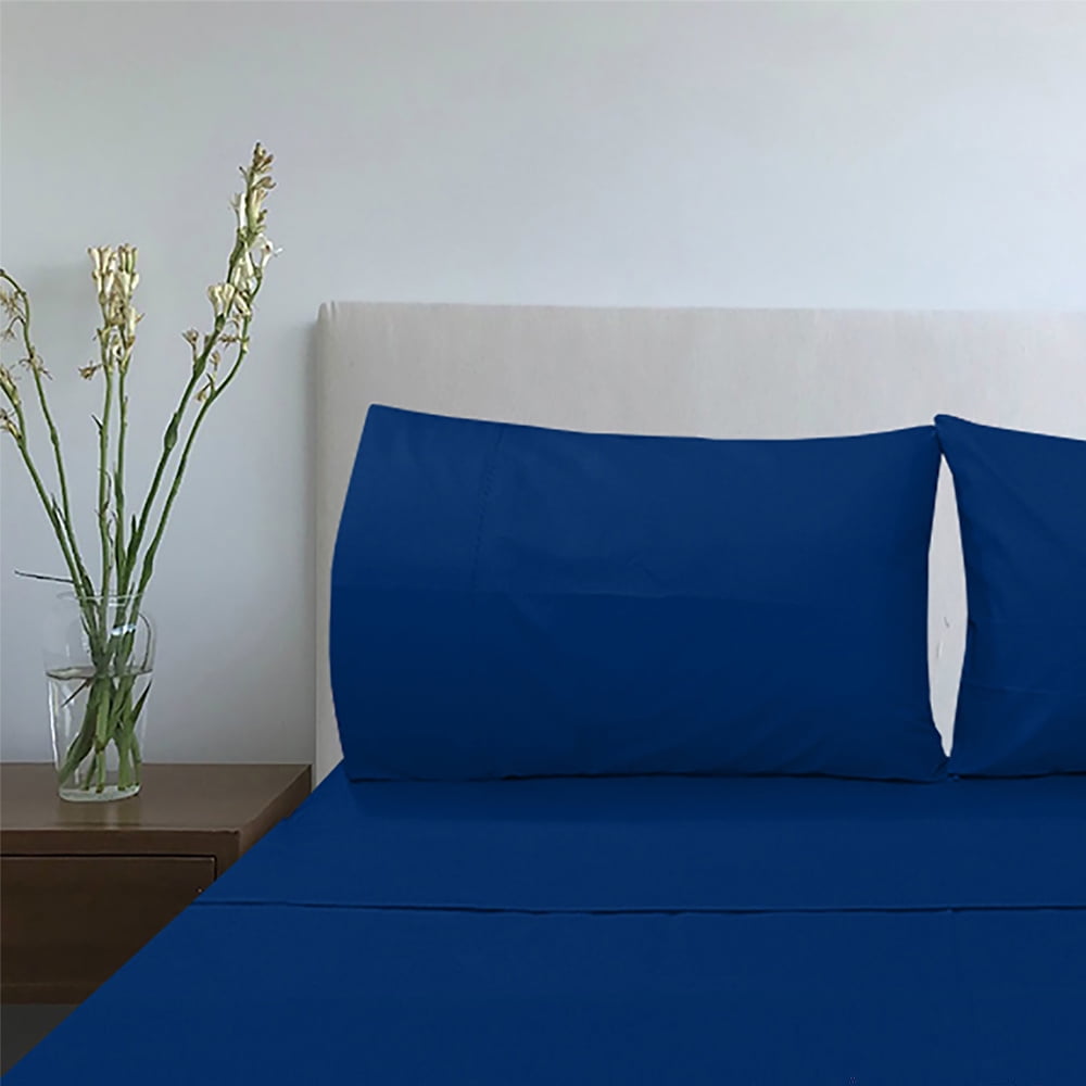 Victorianas - Juego De Sabanas King Diversion Liso Azul 200 Hilos