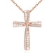 thumbnail image 1 of Collar cruz OKISIL de plata de ley 925 y oro rosado, 1 of 6