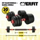 thumbnail image 2 of Set Mancuernas Y Barra Unibles 20kg Fitness Pesas Ajustables, 2 of 10