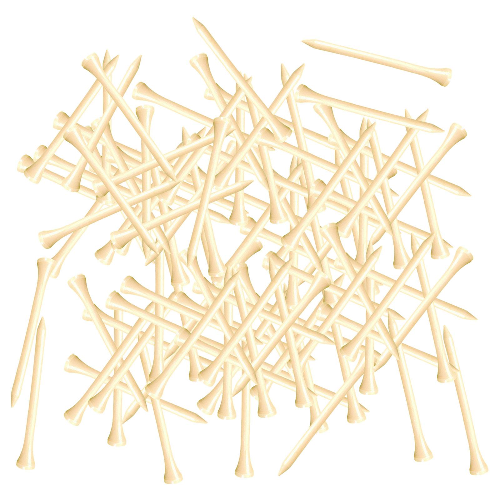 Magideal - 100 Uds. Tees De Golf De Madera Barniz A Granel Tees De Golf De Madera Resistentes Al Desgaste Que Reduce La Fricción Soporte En T Para Pelota De Golf 83Mm