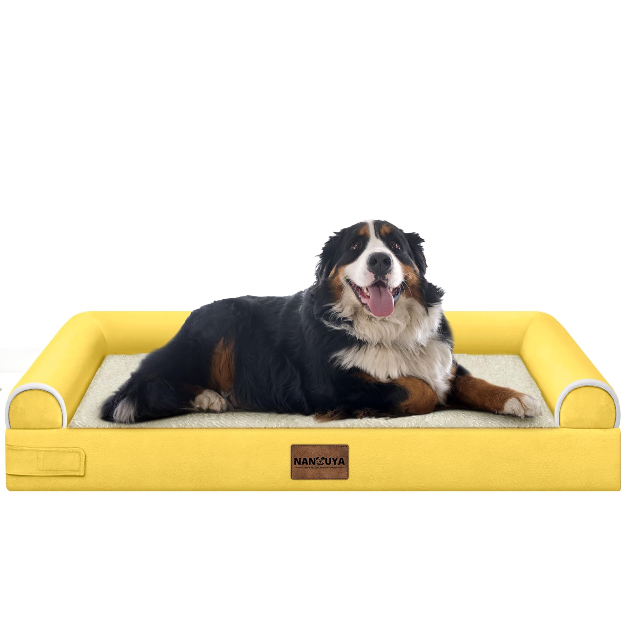 Cama Grande Para Perros Nanuya Ortopédica Impermeable 109x94 Cm