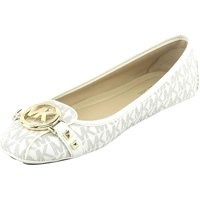 Zapato Michael Kors Womens Fulton Studded Moccasin 49T8Fufr1B14975 Mk Signature Vanilla Pvc, Numeric_7_Point_5