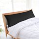 thumbnail image 2 of PiccoCasa 1Pc Funda de Almohada Cremallera Algodón de Fibra Larga, Queen Negro, 2 of 7
