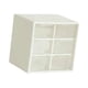 thumbnail image 3 of Mini cajón organizador para escritorio, organizador de cuentas, estuche de almacenamiento de joyas para mujer, pequeño organizador con cajones para su Blanco, 3 of 5