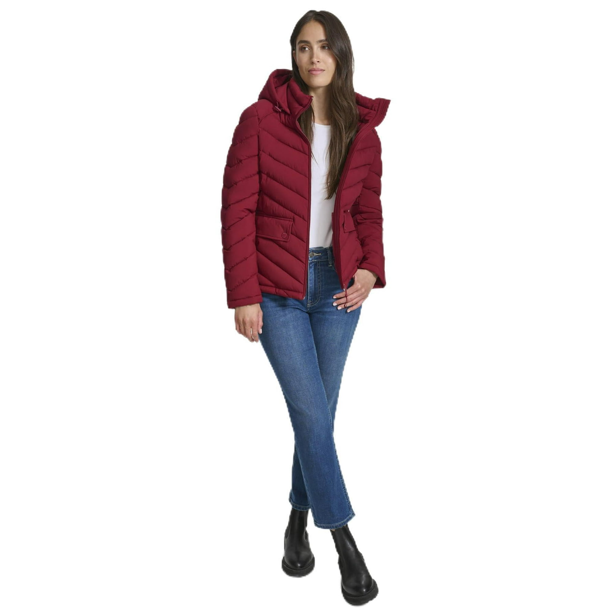 Chaqueta Tommy Hilfiger Para Mujer, Color Rojo, Ligera, Talla S