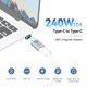 thumbnail image 2 of Adaptador magnético USB C HESKUL 240 W 40 Gbps 8 K 60 Hz Thunderbolt 3/4, 2 of 8