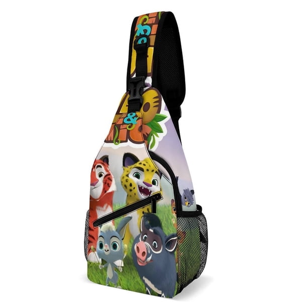 Leo y Tig Riñonera Bandolera con Estampado Integral para Hombres y Mujeres, Bolso Cruzado Gráfico de Tendencia, Mochila de Hombro Streetwear para Ciclismo y Deportes, Riñonera Versátil Casual