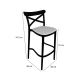 thumbnail image 3 of Pack 2 Taburetes Bar Crossback Negra Asiento Beige, 3 of 3