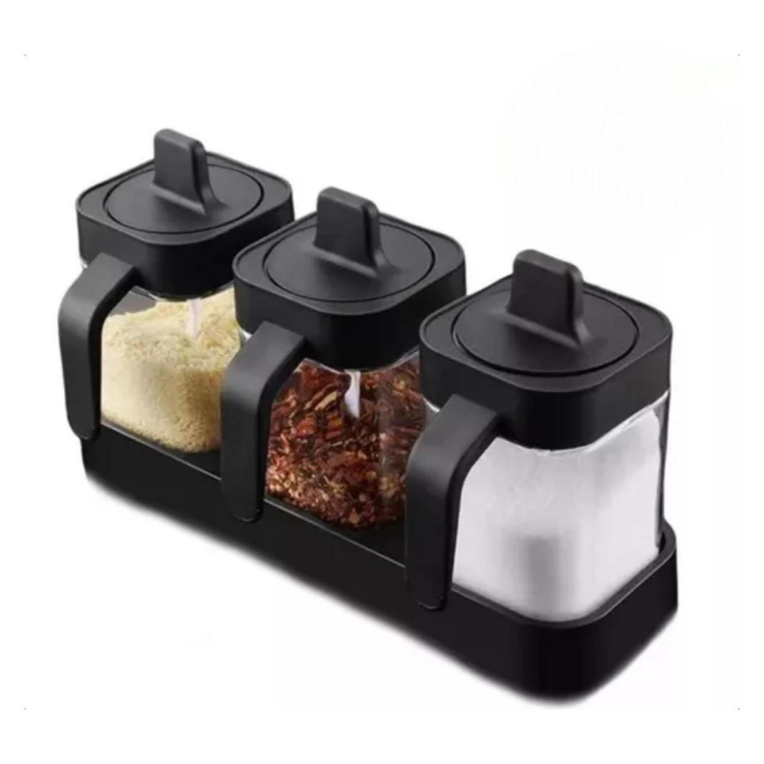 Genérico - Set 3 Frascos Especieron Condimentos Multiuso 2 En 1