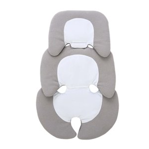 Magideal - Cojín Para Cochecito De Bebé, Alfombrilla Gruesa Para Cochecito, Forros De Asiento Universales, Cojín Para Asiento De Cochecito Para Cochecito De Bebé Gris Blanco