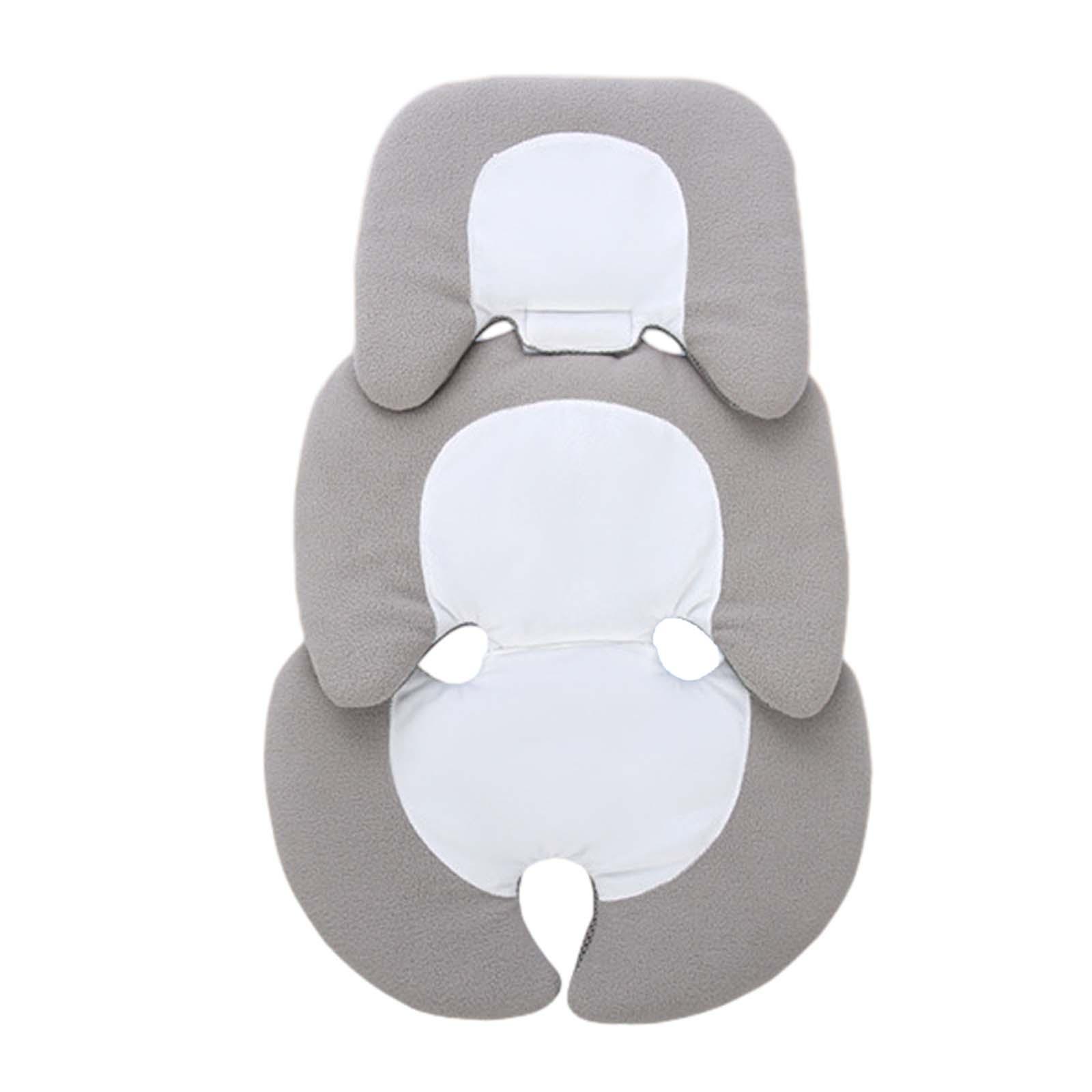 Magideal - Cojín Para Cochecito De Bebé, Alfombrilla Gruesa Para Cochecito, Forros De Asiento Universales, Cojín Para Asiento De Cochecito Para Cochecito De Bebé Gris Blanco