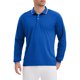 thumbnail image 5 of INSPIRE CHIC Camisa Polo de Manga Larga Clásica de Ajuste Regular para Hombre Color Sólido para Negocios y Golf L Azul Real, 5 of 6