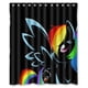 thumbnail image 1 of Cortina de ducha Rainbow Dash con ganchos (60 x 72 pulgadas), 1 of 3