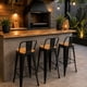 thumbnail image 4 of Taburete Alto Tolix 66 cm Negro con Respaldo Acero y Asiento de Madera Clara, 4 of 8