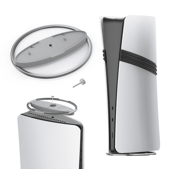 Genérico - Soporte Metálico Vertical Con Base Antideslizante Compatible Con La Consola Playstation 5 Slim/pro - Soporte Portátil Para Consola De Juegos Ps5 Host-gris