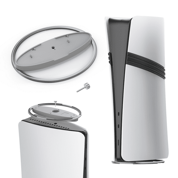 Soporte metálico vertical con base antideslizante compatible con la consola PlayStation 5 Slim/Pro - Soporte portátil para consola de juegos PS5 Host-Gris