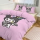 thumbnail image 1 of Kuromi Bedding Sets Duvet Cover 3D Printed Lightweight 3 Piece Comforter Sets for Kids Boys Girls Twin, 1 of 5