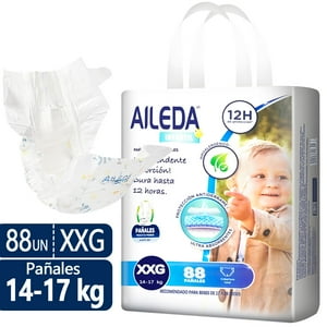 Pañales Infantiles Desechables Aileda - Tamaño Xxg (14-17 Kg) 88 Unidades Paquete Portátil Sin Género Específico