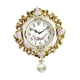 thumbnail image 2 of Reloj Colgante De Pared Decoración Elegante De Arte De Pared Para Comedor Restaurante De Guardería Flores Rosadas, 2 of 5