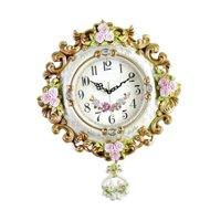 Magideal - Decoración De Arte De Pared Del Reloj Colgante De Pared Decoración De Colgantes Silenciosos Creativos Para La Casa De La Oficina De Guardería Sala De Flores Rosadas