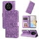 thumbnail image 1 of Funda tipo cartera FOXDOCK para Honor X9 4G/5G , diseño girasol en relieve, cuero PU, cierre magnético, soporte y tarjetero, 1 of 5