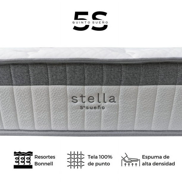 Cama Europea Stella 2 Plazas + Respaldo Tubular Madera Negro | Lider