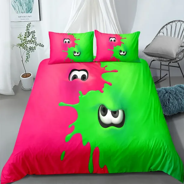 Splats Graffiti Fashion Duvet Cover UK Double US Bed Linen Set Bed Sheets