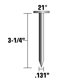 thumbnail image 2 of Uñas para enmarcar Metabo HPT 10163HPT 21° 3,25 x 0,131 4000 unidades, 2 of 3