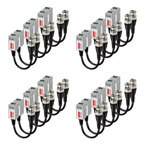 Genérica - 12 Pares Balun Pasivo De Video 202A Hdtvi/Cvi/Ahd/Cvbs