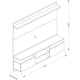 thumbnail image 3 of Mueble Rack Tv Blanco Dallas 65'' 2 Puerta 1.81cm, 3 of 3