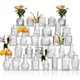 thumbnail image 1 of Juego de 32 jarrones de cristal ODBCYWM, diseño vintage, cristal transparente, 1 of 7