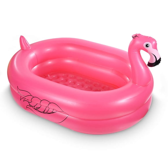 Piscina inflable para niños HIWENA Flamingo con suelo blando de 152 cm