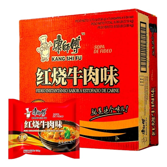 Fideo Instantaneo Kang Shi Fu Sabor a Estofado de Carne 106g*30 Bolsas