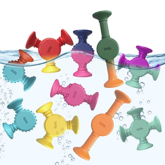 Juguetes con ventosas BunMo que cambian de color, 10 unidades