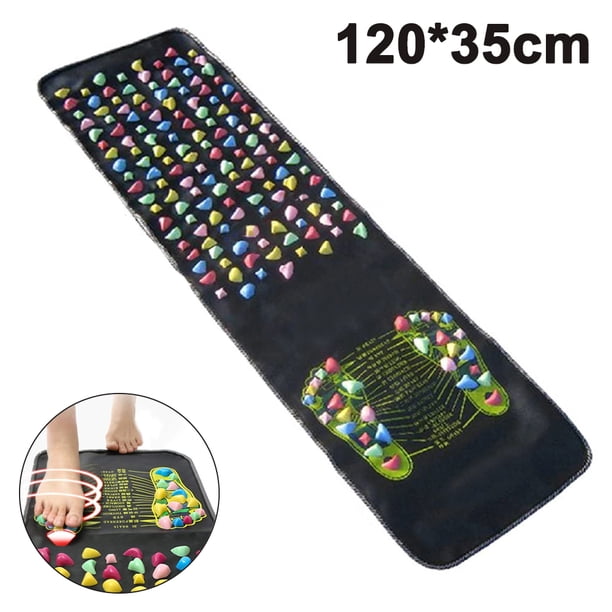 Esterilla de masaje de pies, esterilla de reflexología para caminar, alivia el dolor de piernas y pies, esterilla de acupresión para puntos de acupresión, relaja el dolor nervioso y alivia el cansanci