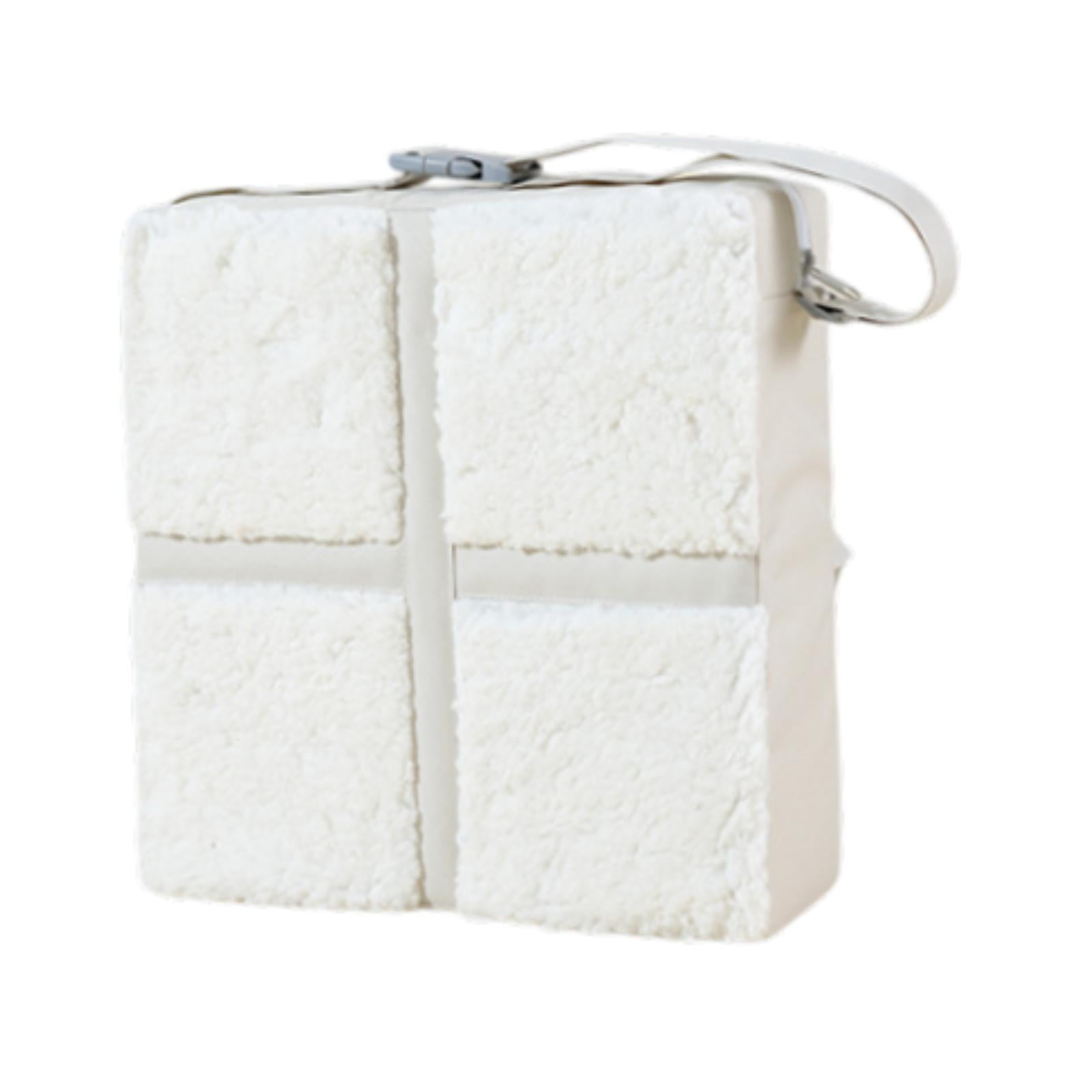 Magideal - Asiento Elevador Para Niños Pequeños, Antideslizante, Ligero, 32x32x8cm, Diseño De Cremallera, Cojín Creciente Multiusos, Cojín De Asiento Para Sillas Blanco