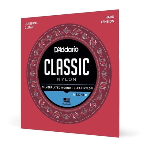D'Addario - Cuerdas Guitarra Daddario Clásícas Nailon Tensíón Dura Ej27H