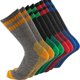 thumbnail image 1 of Calcetines de lana Cerebro Merino para hombre, senderismo a media pantorrilla, 4 pares, 1 of 8