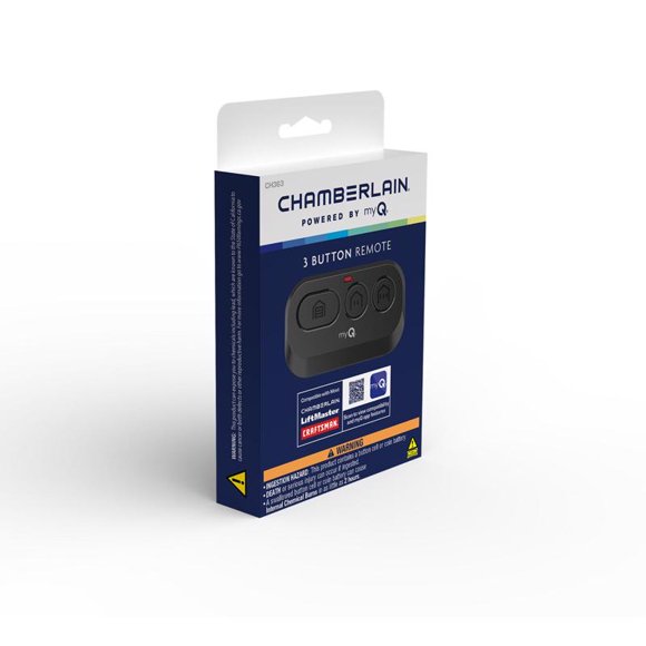 Abridor de puerta de garaje con mando a distancia Chamberlain MyQ de 3 puertas, negro