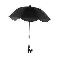 Magideal - Sombrilla Para Cochecito, Silla De Playa, Sombrilla Con Abrazadera, Protección Solar, Impermeable, Resistente Al Desgarro, Para Patio, Piscina, Jardín Negro
