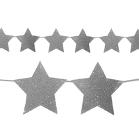 Genérico - Guirnalda Estrella Plata 15 Pcs X1 Uni