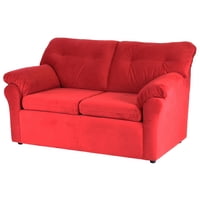 Muebles Altiro - Sofá Mateo 2 Cuerpos - Tela Felpa Rojo
