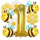 thumbnail image 1 of Globos DANIUBE 9 uds Abeja y Margarita con número 1 de lámina, 1 of 4