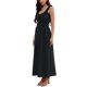 thumbnail image 4 of INSPIRE CHIC Vestido Maxi Boho para Mujeres con Tirantes Espagueti, Cuello Cuadrado, Línea A, Vestidos Sueltos con Nido de Abeja 2XL Negro, 4 of 6