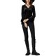 thumbnail image 2 of INSPIRE CHIC Blusa de terciopelo con cuello en V para mujer de Navidad, fiesta de Halloween, manga larga acampanada, peplum, talla S, negro, 2 of 7
