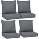 thumbnail image 1 of Juego de 4 cojines para silla de exterior Outsunny gris 61 x 61 cm, 1 of 9