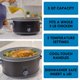 thumbnail image 3 of Olla de cocción lenta Koolatron 5 L de acero inoxidable con tapa de vidrio, 3 of 7